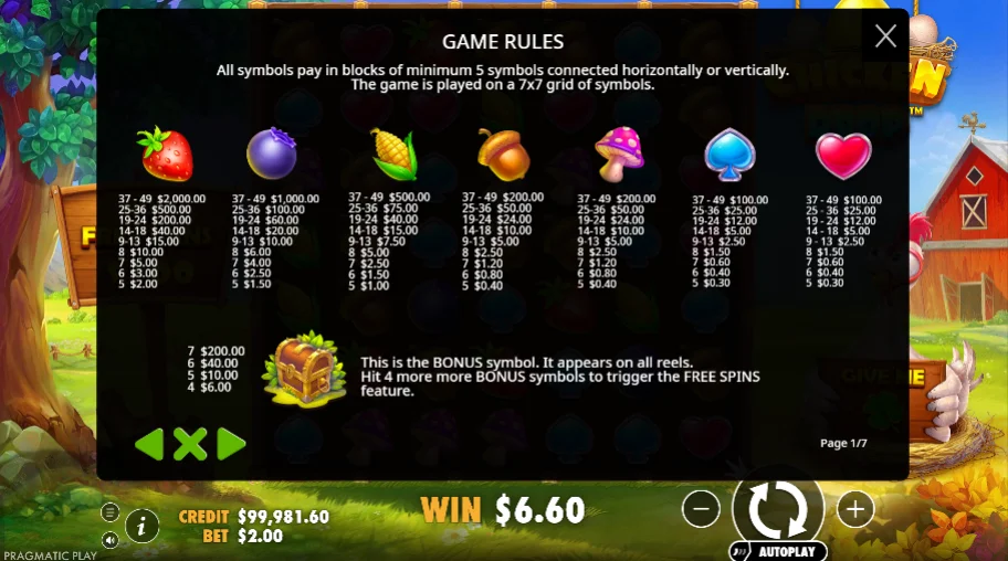 Chicken Drop Jeu Demo