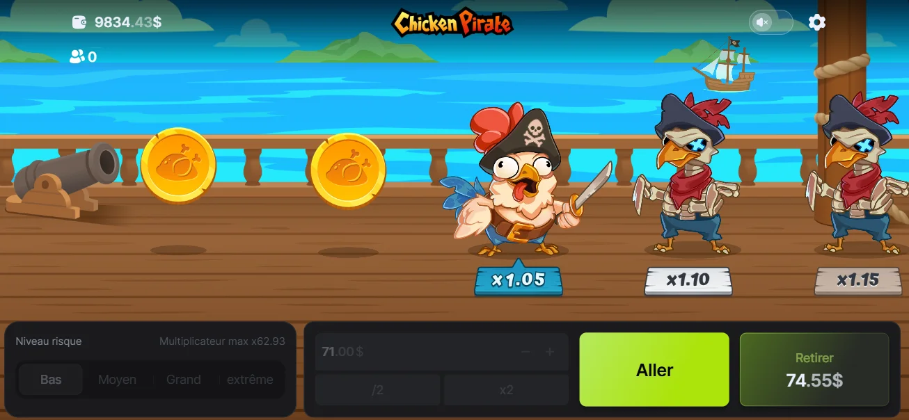 Chicken Pirate Jeu