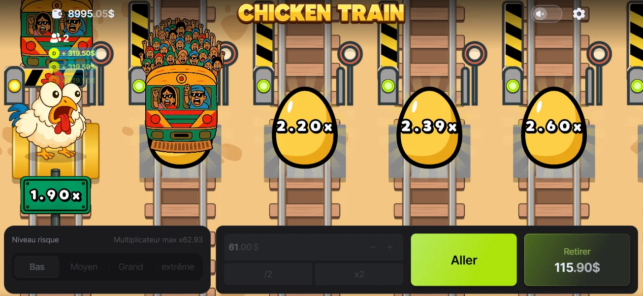 Chicken Train Jeu