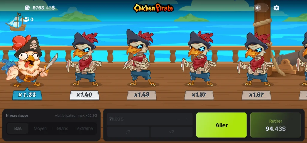 Jeu Chicken Pirate
