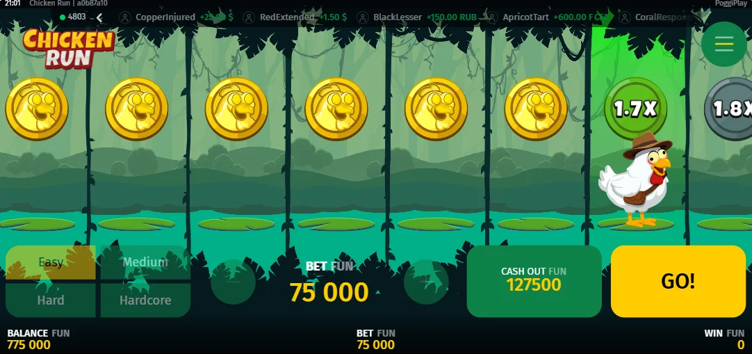 Jeu Chicken Run