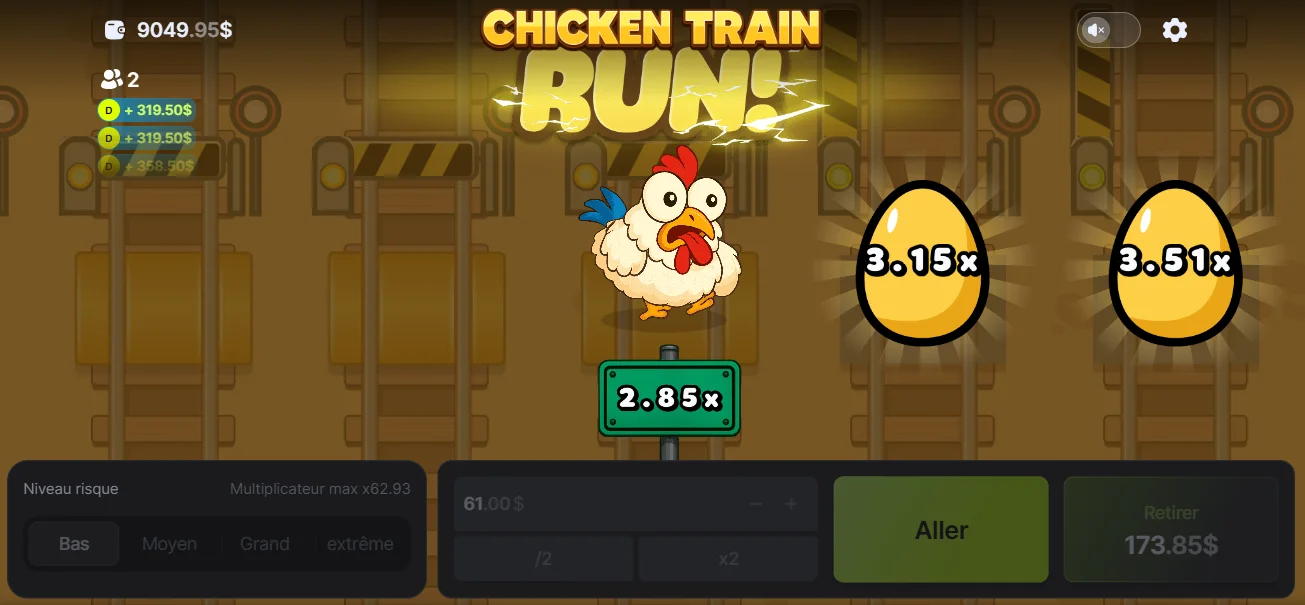Jeu Chicken Train