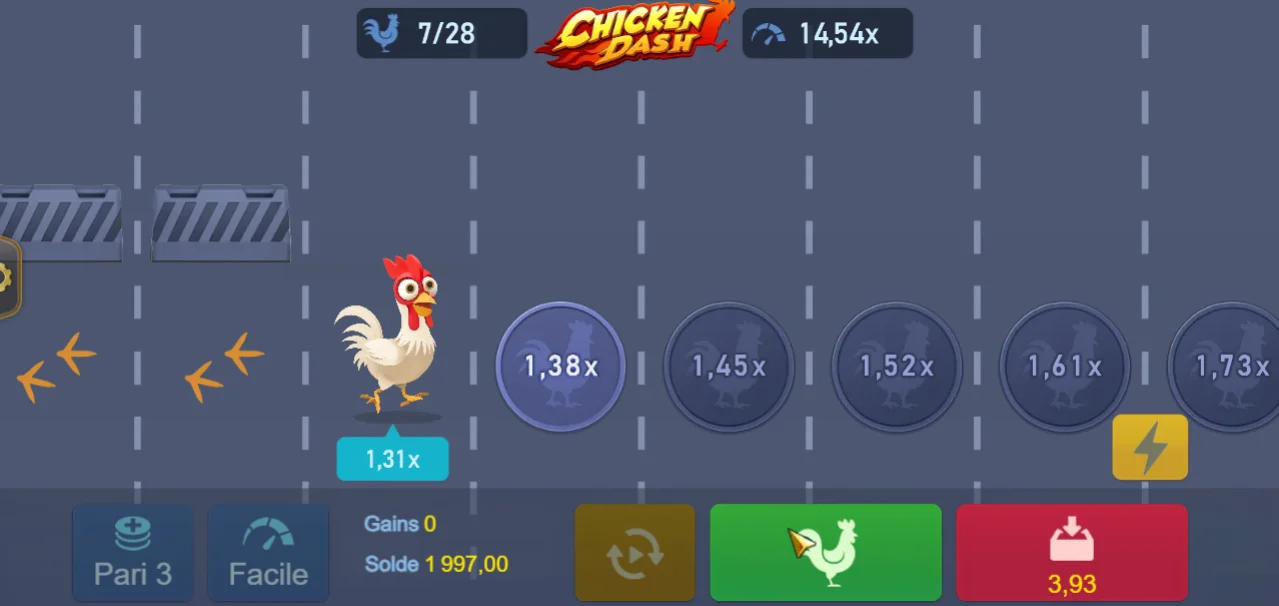 Jeu Demo Chicken Dash