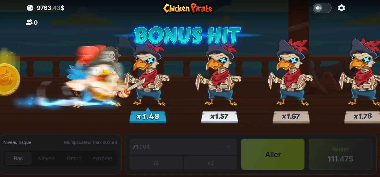 Jeu Demo Chicken Pirate